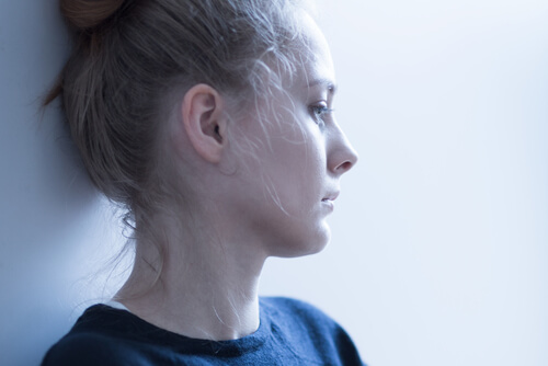 A woman suffering from environmental anxiety.