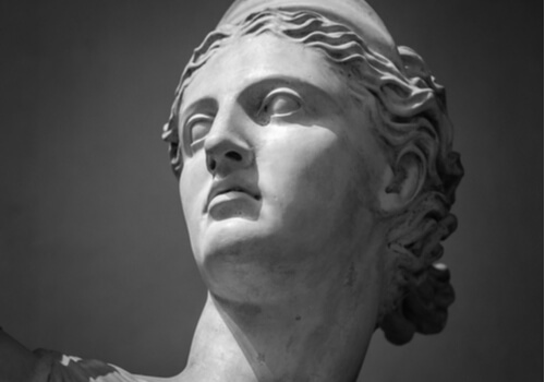 The face of Artemis.