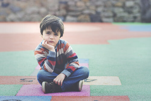 A boy thinking.