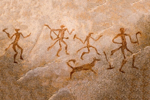 Some cave drawings.