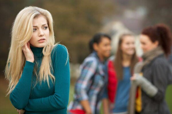 A woman being criticized.