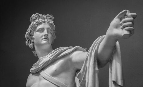 A statue of Apollo.