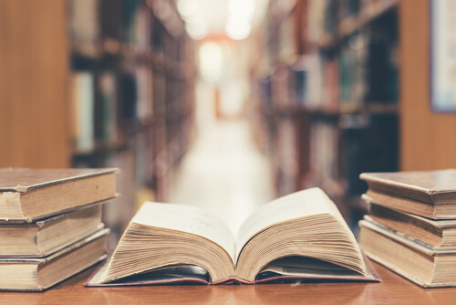 An open book.