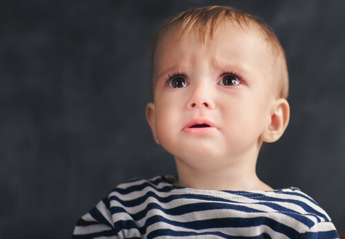 A sad little boy with anaclitic depression.