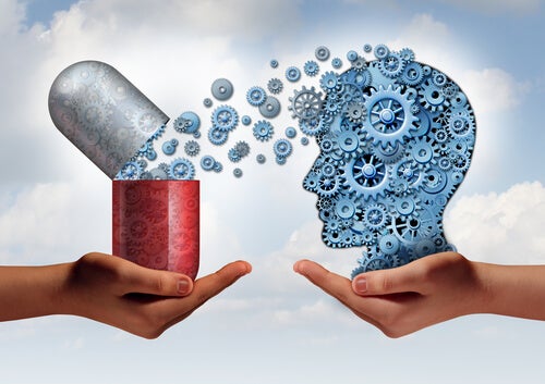 A visual image of how antidepressants work on the brain.