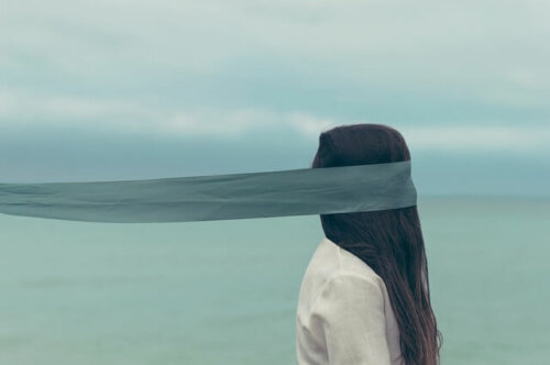 A blinded person.