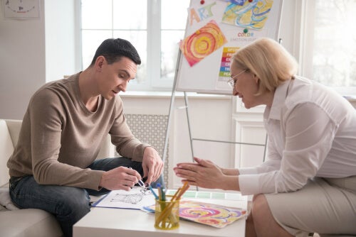 A doctor and her patient.