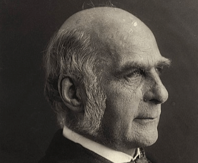 A photograph of Francis Galton.