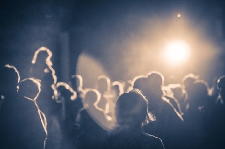 A crowd of people.