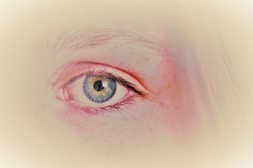 The eye of a woman.
