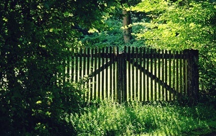 A fence in a field.