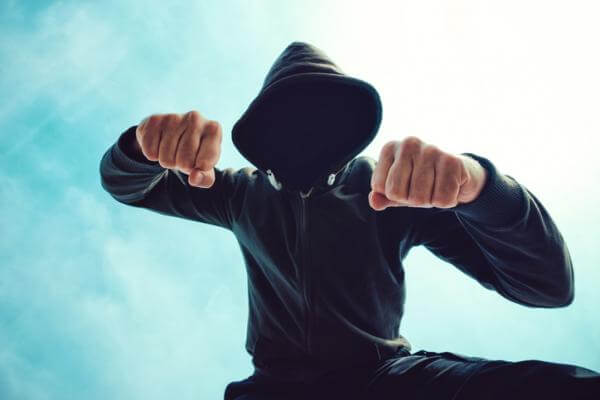 A person in a hoody.