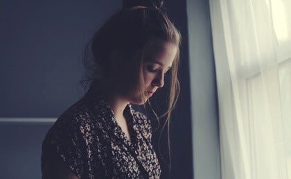 A sad woman.
