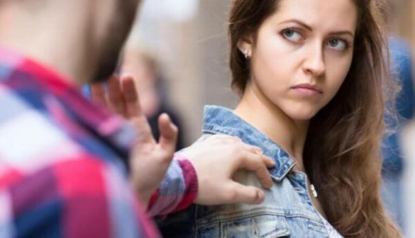 A woman setting boundaries.