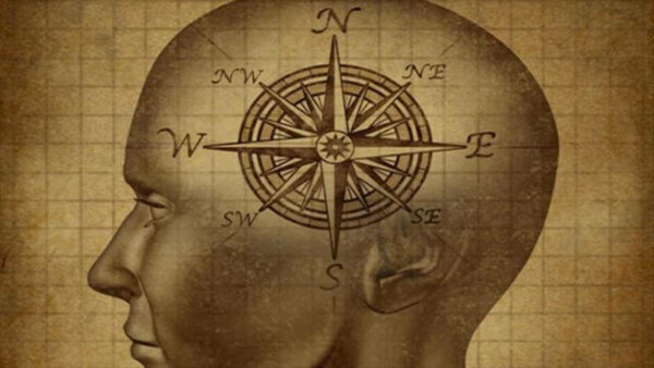 Kompas i hoved repræsenterer den moralske hjerne