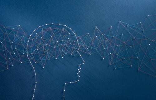 A mind with various threads full of information.