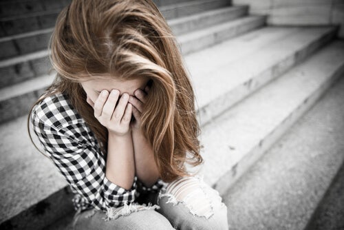 A depressed woman.