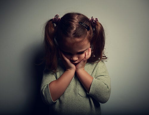 A sad little girl.