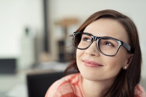 A woman with a positive mindset.