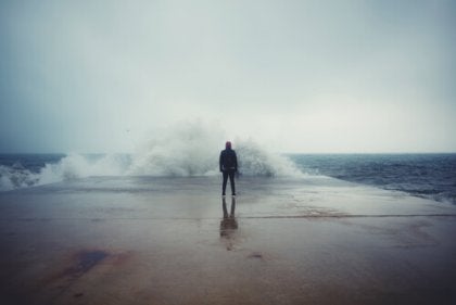 A man watching the sea. 