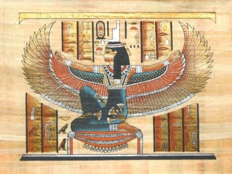 A painting of the Goddess Isis.