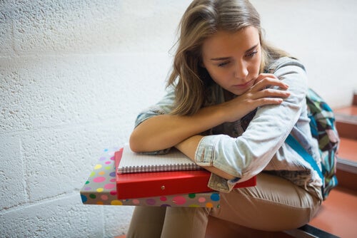 A sad student.