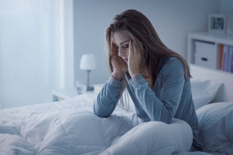 A woman unable to sleep.