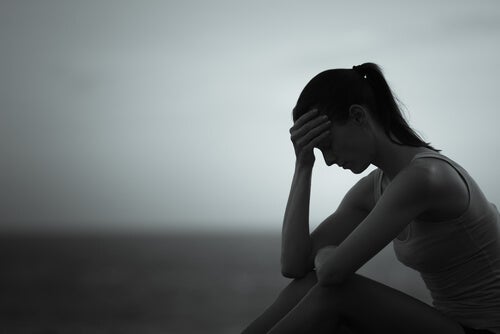 A sad woman.