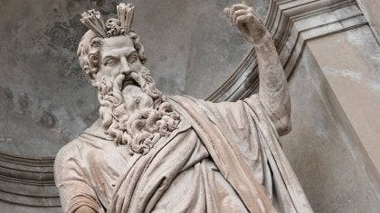 A statue of Zeus.