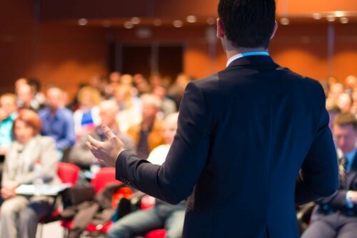 A person giving a talk.