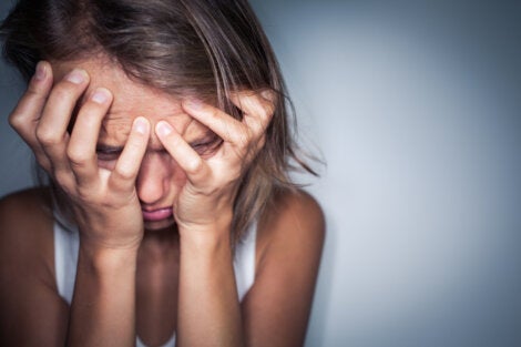 A woman with anxiety.