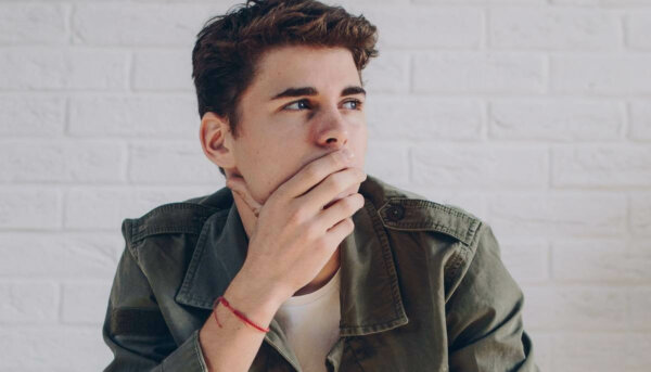 A boy thinking.