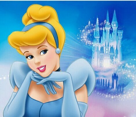 Cinderella with the Disney castle.