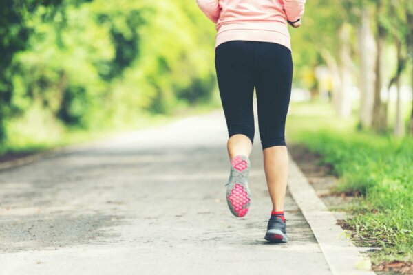 A person jogging.