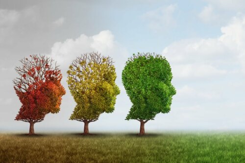 Three trees shapes like people.