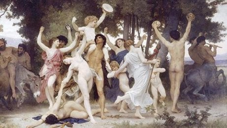 A painting of Pagan rituals.