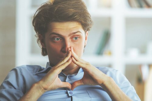 A man whose goal is being more determined thinking about his decisions.