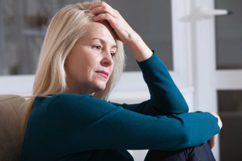 A woman feeling stressed out.