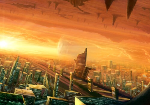 An apocalyptic landscape.