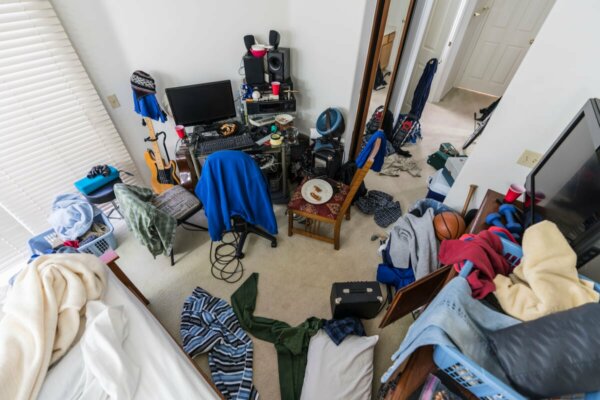 Another messy teenage bedroom.