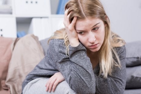 A depressed woman with postpartum psychosis.