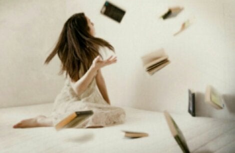 A woman with telekinesis.
