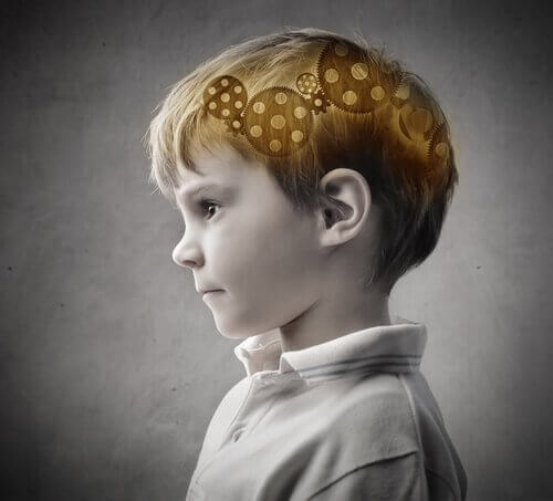 A boy thinking.