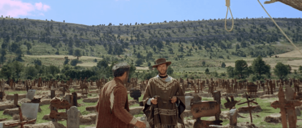 A scene from The Good, the Bad, and the Ugly.