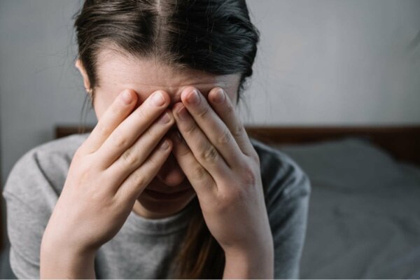 A stressed woman.