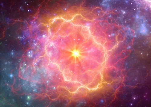 A supernova explosion.