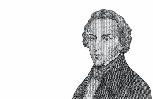 An etching of the pianist.