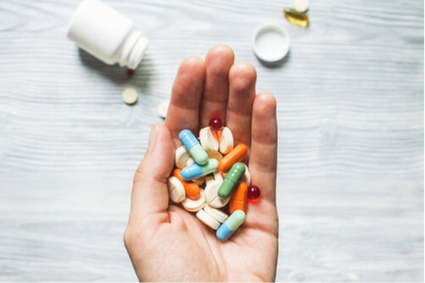 A handful of tablets.