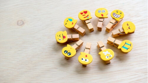 Pegs with faces.