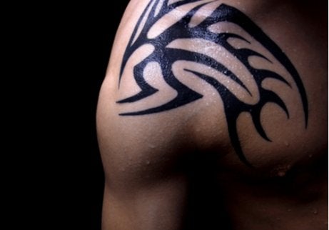 A tribal tattoo.